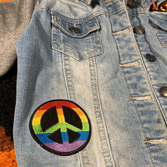 Cool Kid, VIGOSS, patchy, denim hoodie!! - Picture 7 of 13